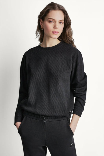 Eggnog DKNY JACQUARD KNIT PULLOVER
