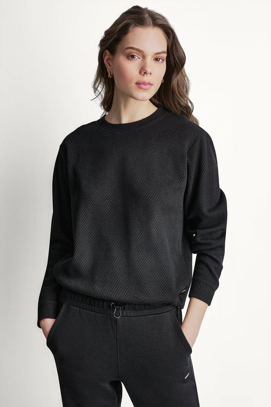 Eggnog DKNY JACQUARD KNIT PULLOVER