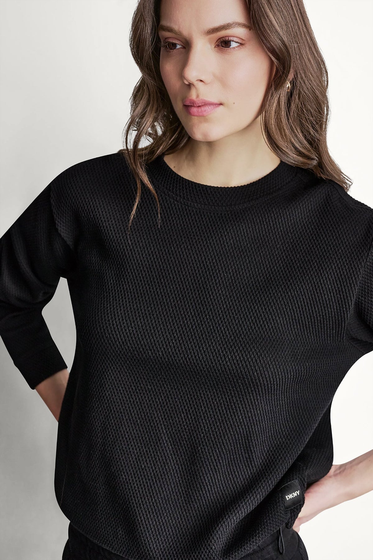 Eggnog DKNY JACQUARD KNIT PULLOVER
