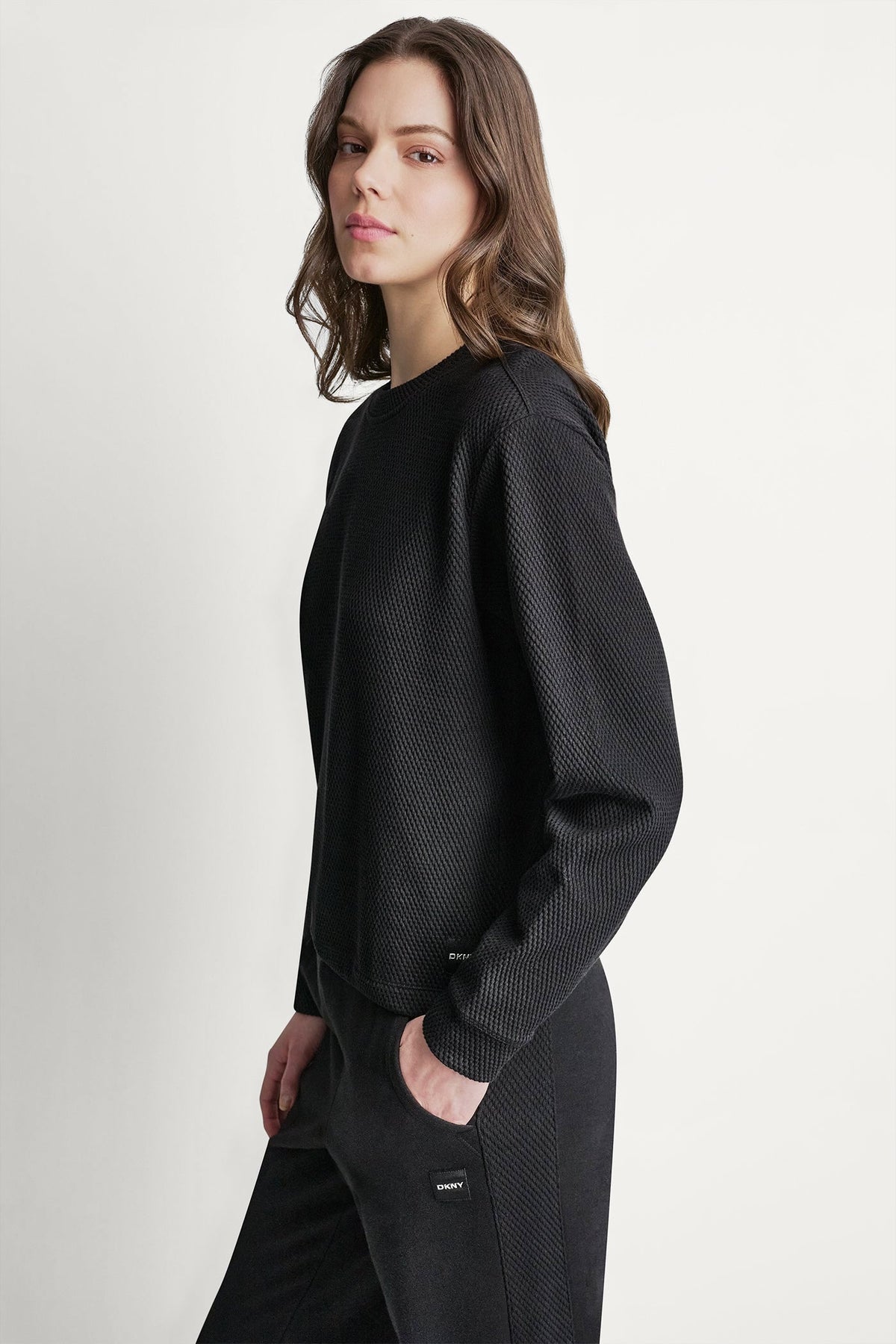 Eggnog DKNY JACQUARD KNIT PULLOVER