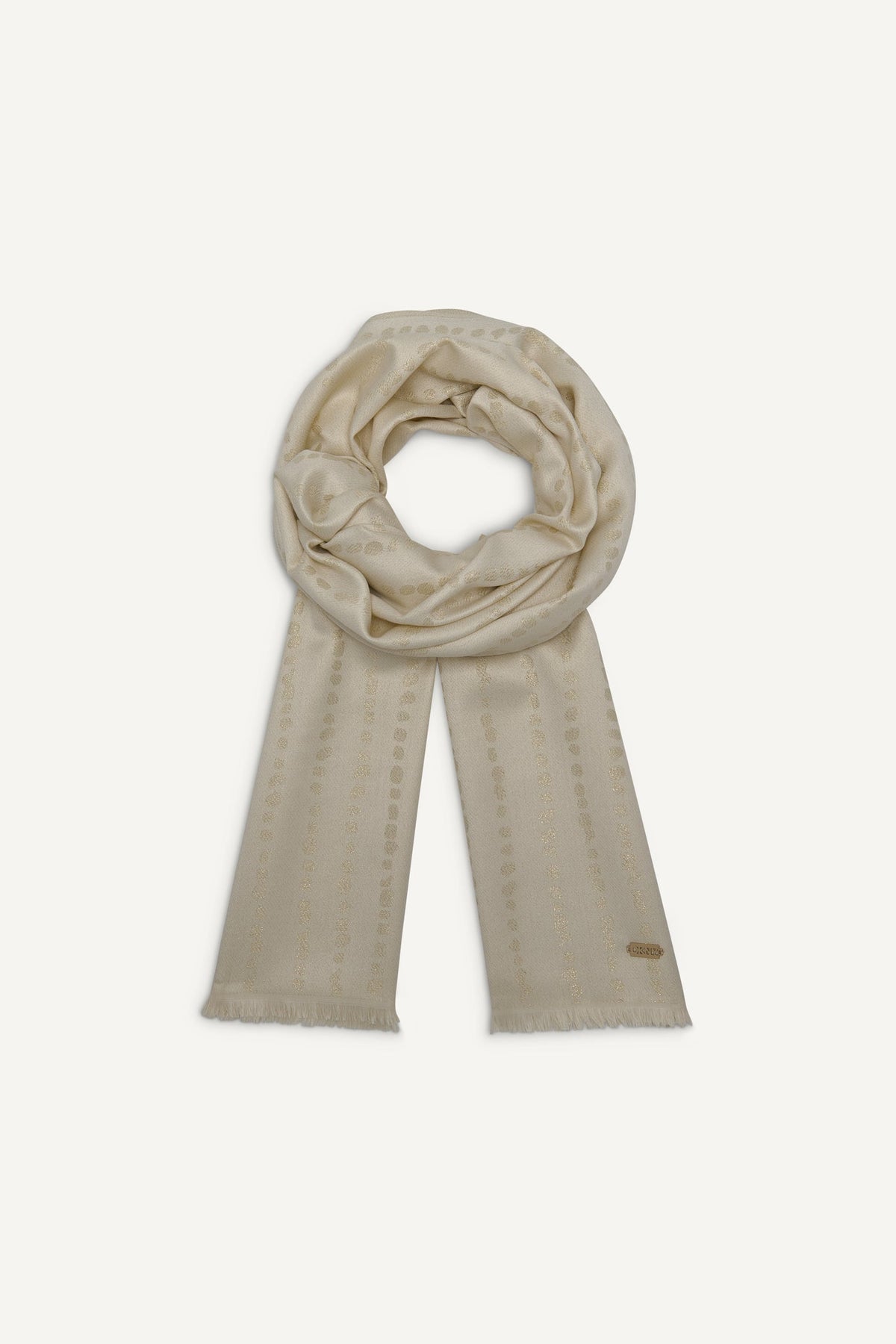 Ivory DKNY MODERN DOT METALLIC WRAP