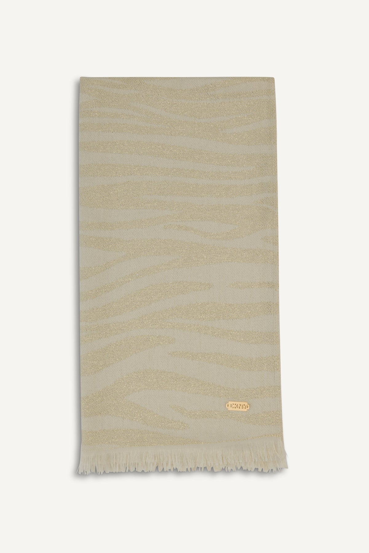 IVORY DKNY METALLIC ZEBRA WRAP