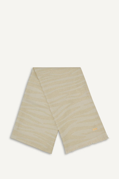 IVORY DKNY METALLIC ZEBRA WRAP