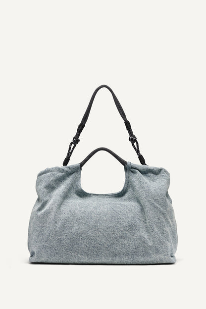 Acid Wash DKNY MABEL DENIM LARGE LOGO TOTE