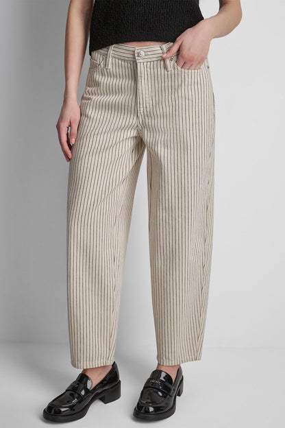 Woodsmoke Autumn Stripe DKNY MID-RISE BABY BARREL LEG