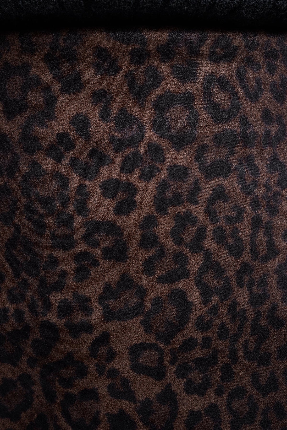 Panthera Chestnut DKNY LEOPARD FAUX SUEDE MIDI SKIRT