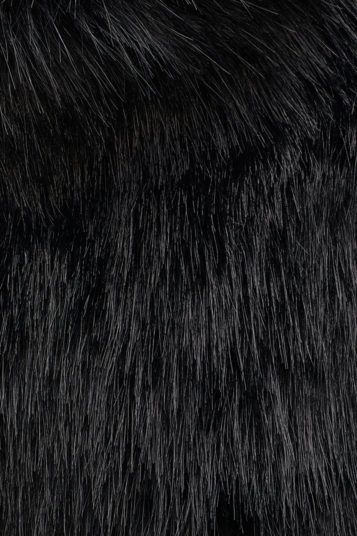 Black/Silver DKNY PAULA LARGE FAUX FUR TOTE