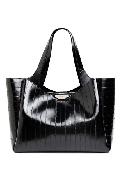 Black/Silver DKNY WILLA RIBBED TOTE