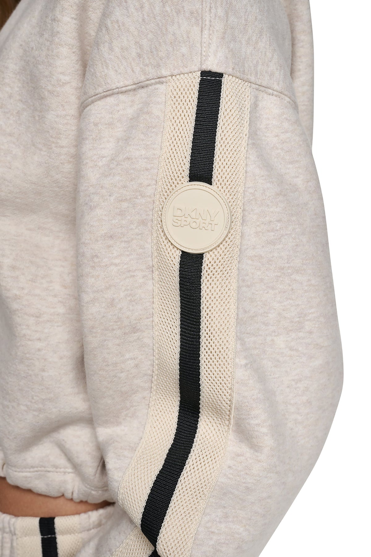 Cortado Heather DKNY CROPPED STRIPED SWEATSHIRT