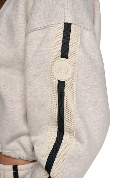 Cortado Heather DKNY CROPPED STRIPED SWEATSHIRT