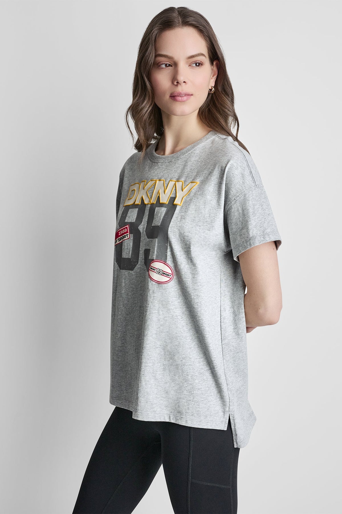 Eggnog DKNY CAMPUS PATCH DROP SHOULDER TEE