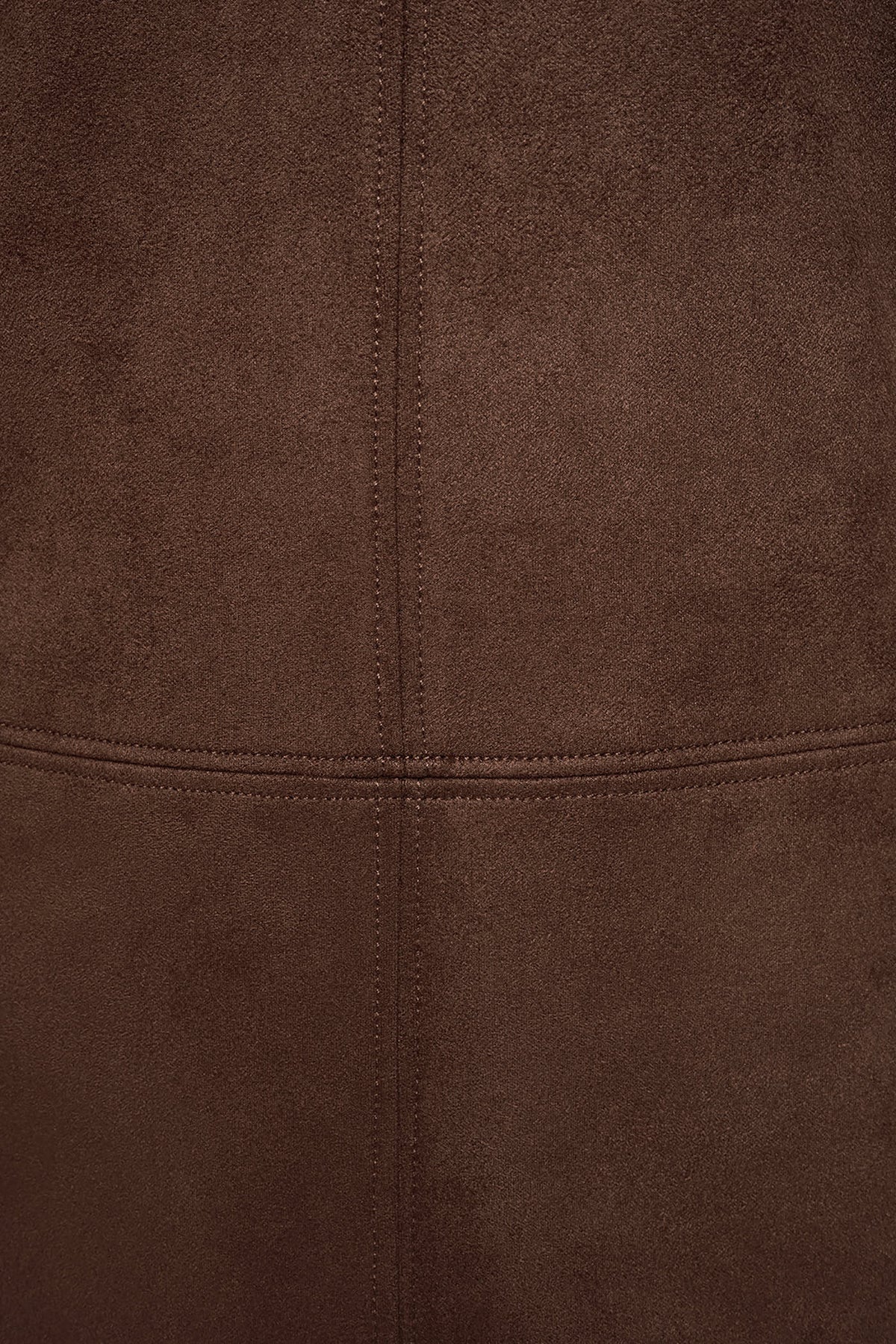Chestnut DKNY COLLARED FAUX SUEDE DRESS