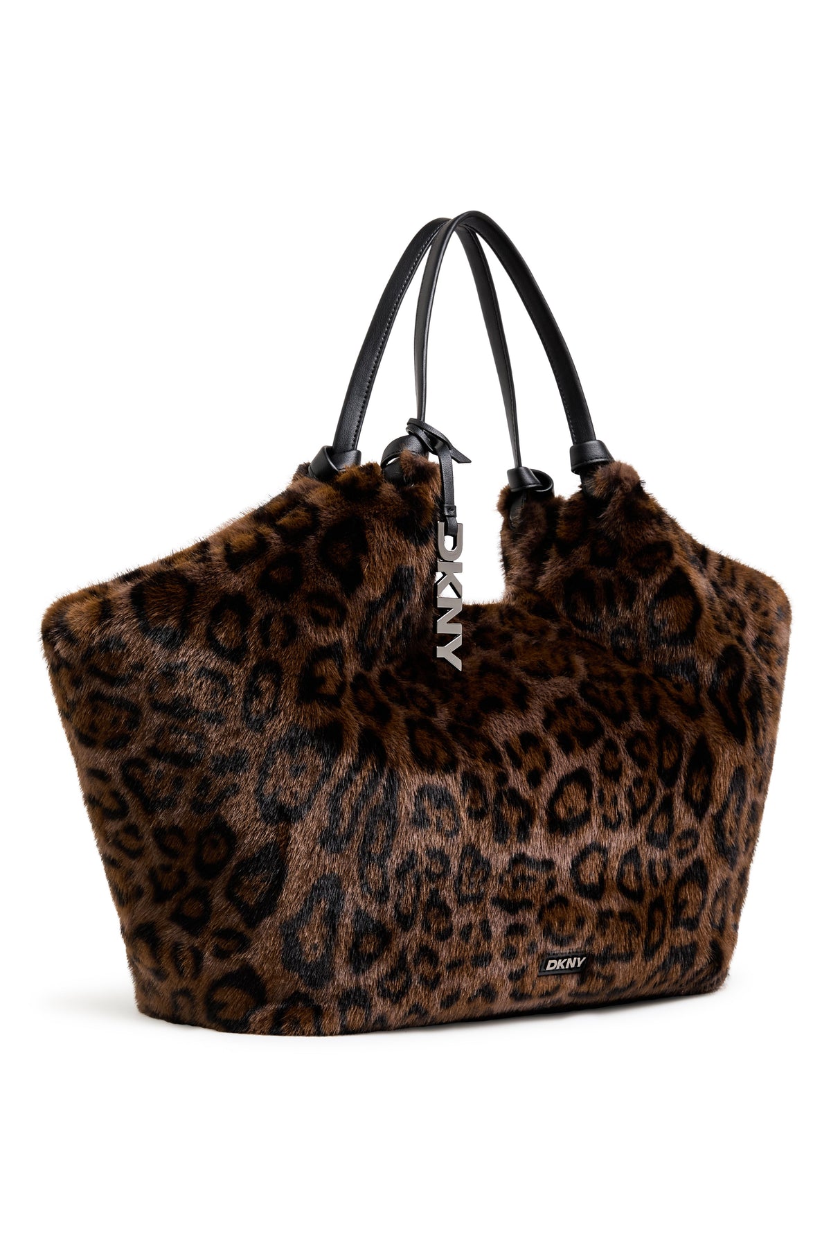 Leopard DKNY PAULA LARGE FAUX FUR TOTE