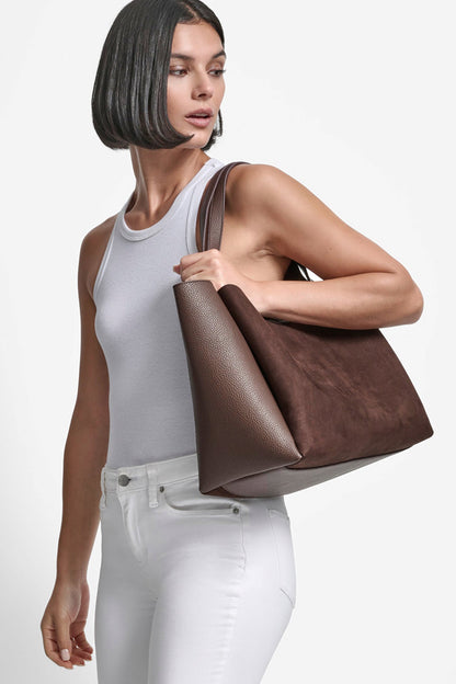 CHOCOLATE DKNY WILLA TOTE