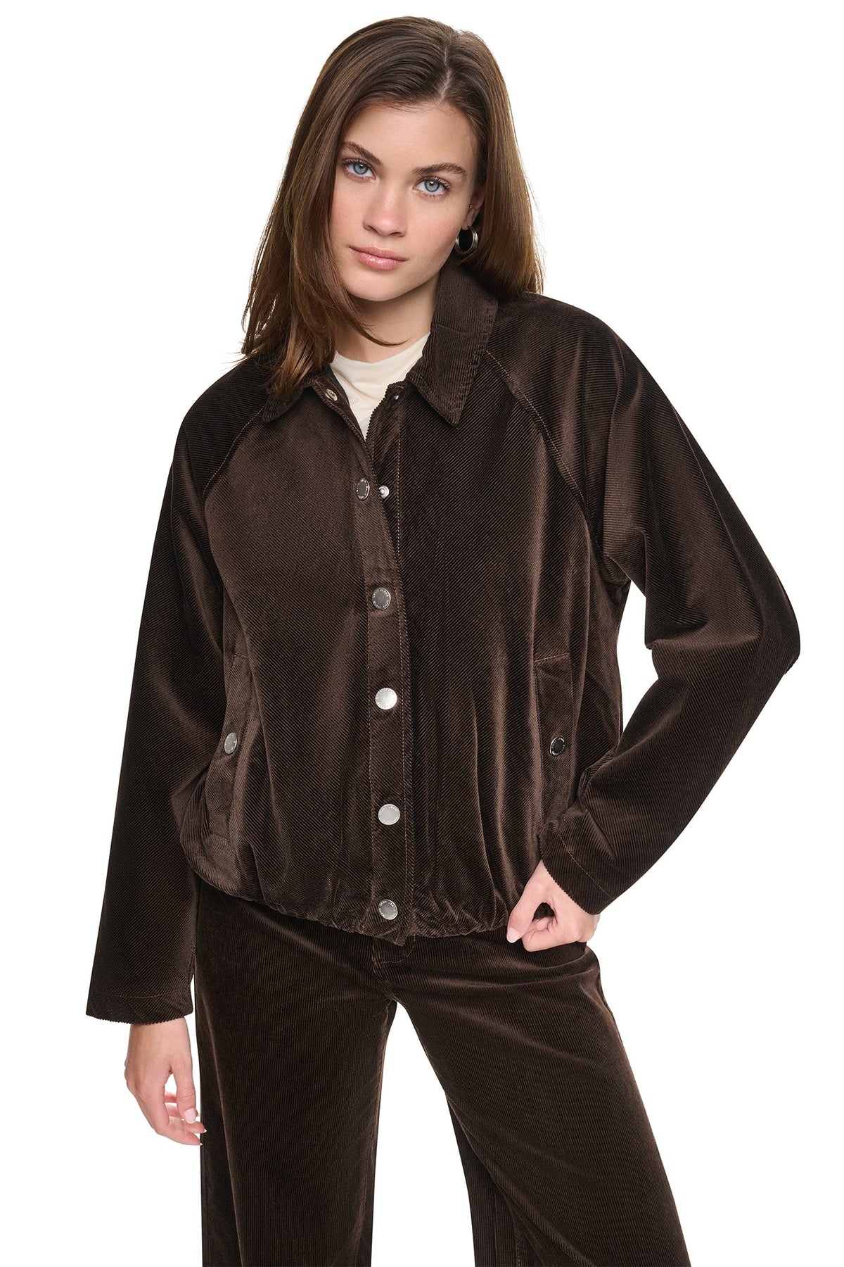Eggnog DKNY RAGLAN SLEEVE BUBBLE JACKET