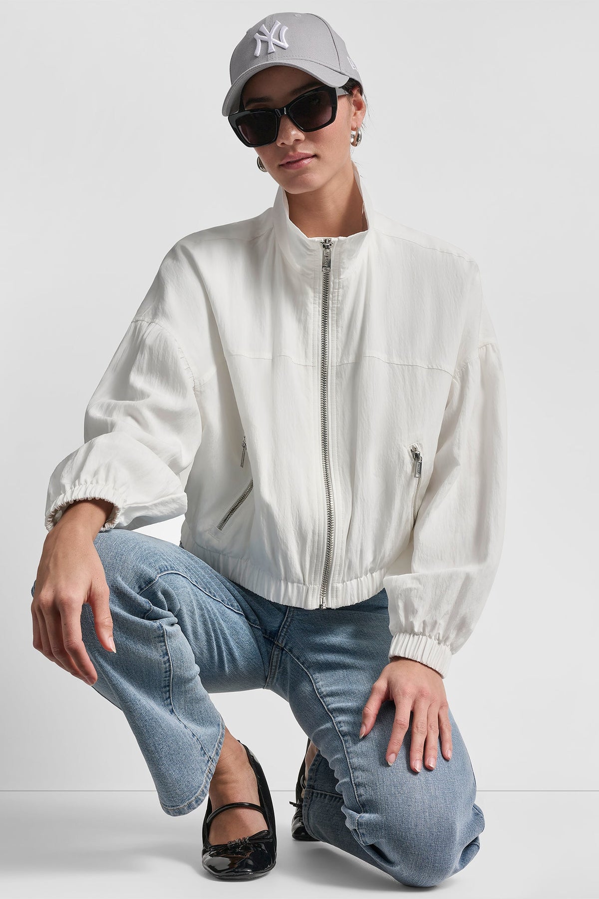 Ivory DKNY 1989 LOGO TRENCH JACKET