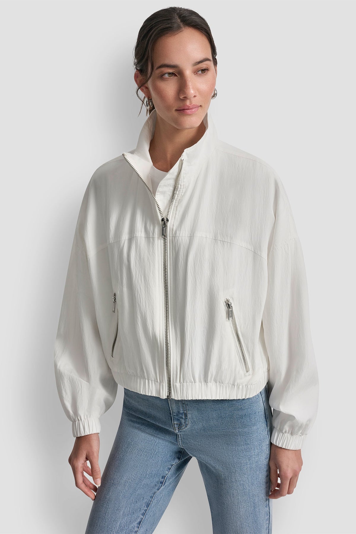 Ivory DKNY 1989 LOGO TRENCH JACKET