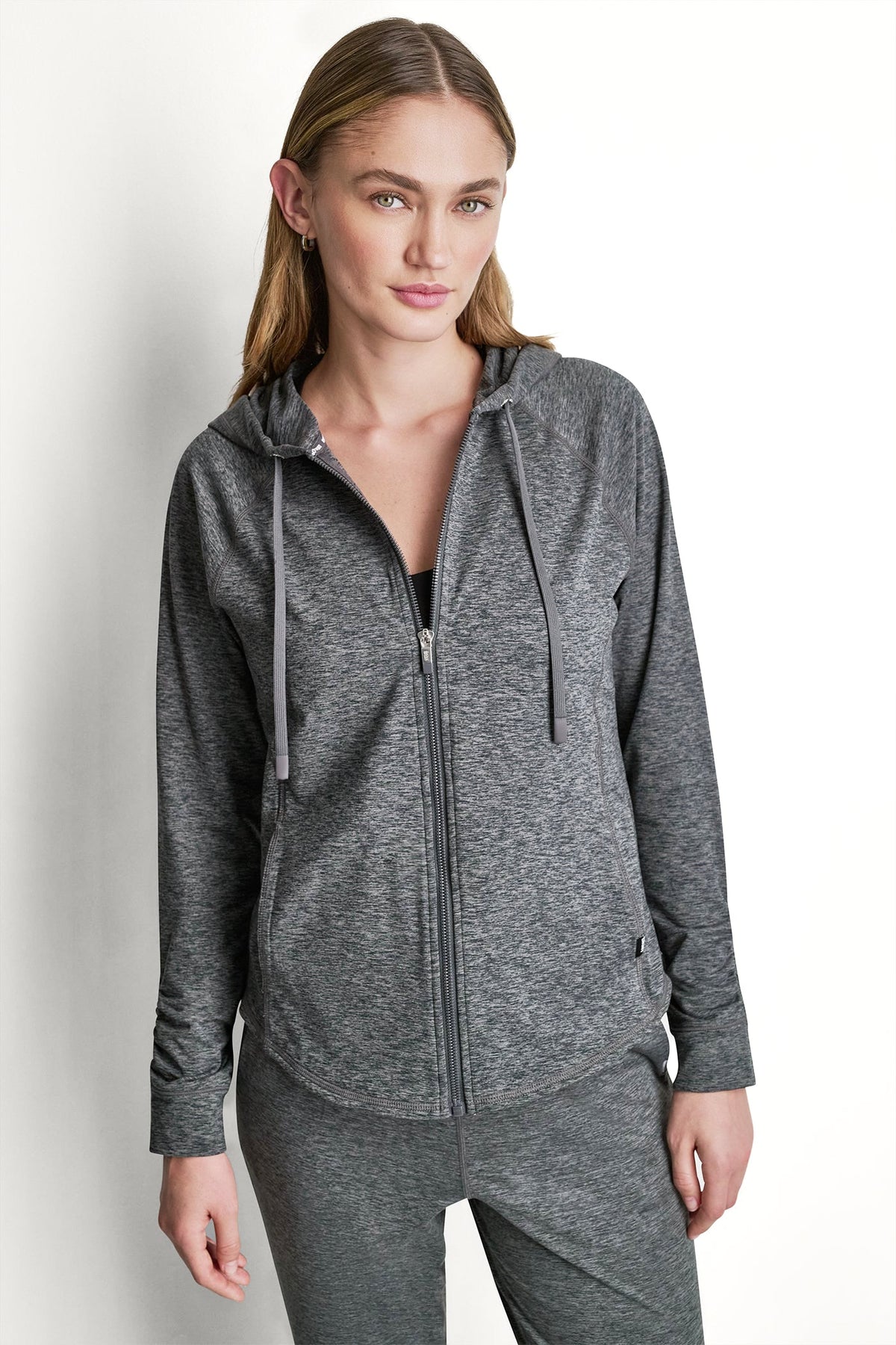 Claret Spacedye DKNY SPACEDYE FULL ZIP HOODIE