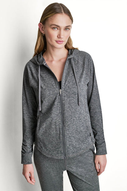 Claret Spacedye DKNY SPACEDYE FULL ZIP HOODIE