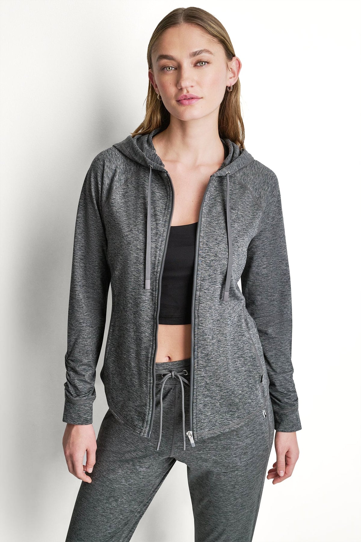 Claret Spacedye DKNY SPACEDYE FULL ZIP HOODIE