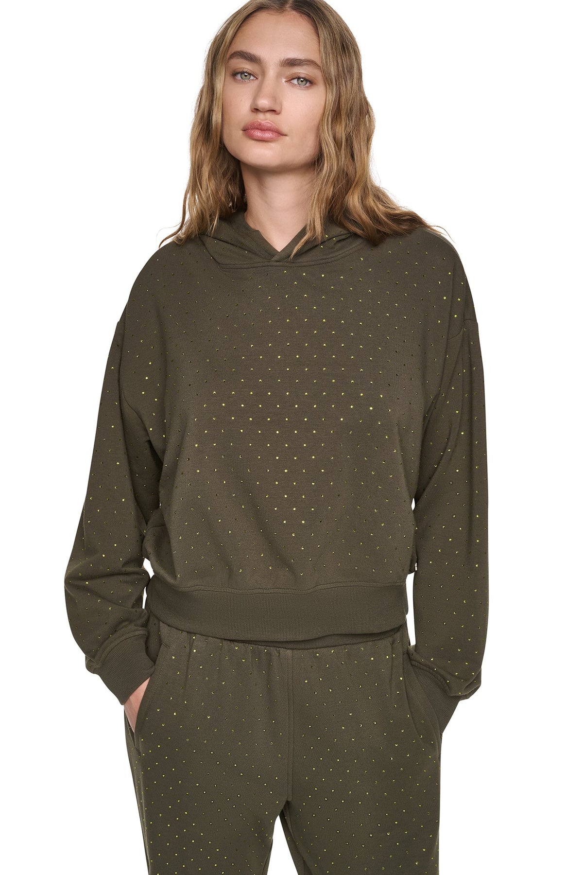 Hemlock/Hemlock DKNY RHINESTONE HOODIE