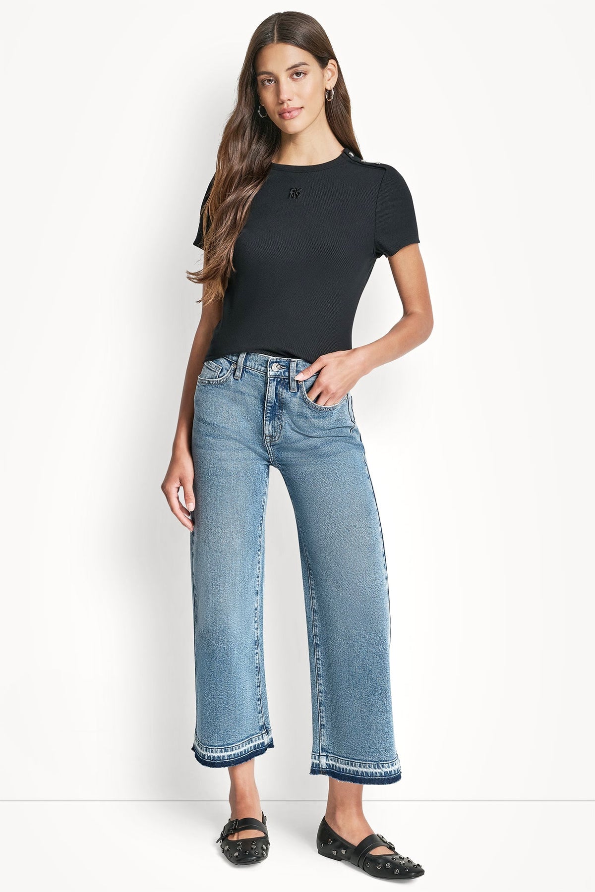 Cedar Hill DKNY MID-RISE CROPPED WIDE LEG