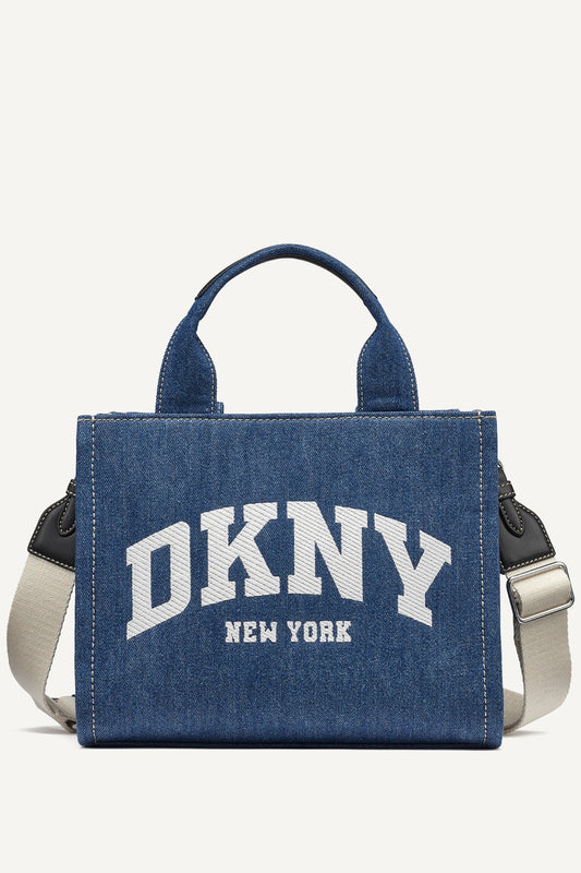 DENIM DKNY HADLEE SMALL DENIM LOGO TOTE