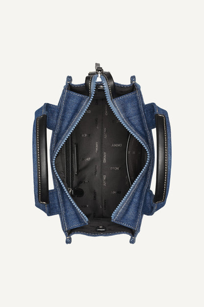 DENIM DKNY HADLEE SMALL DENIM LOGO TOTE