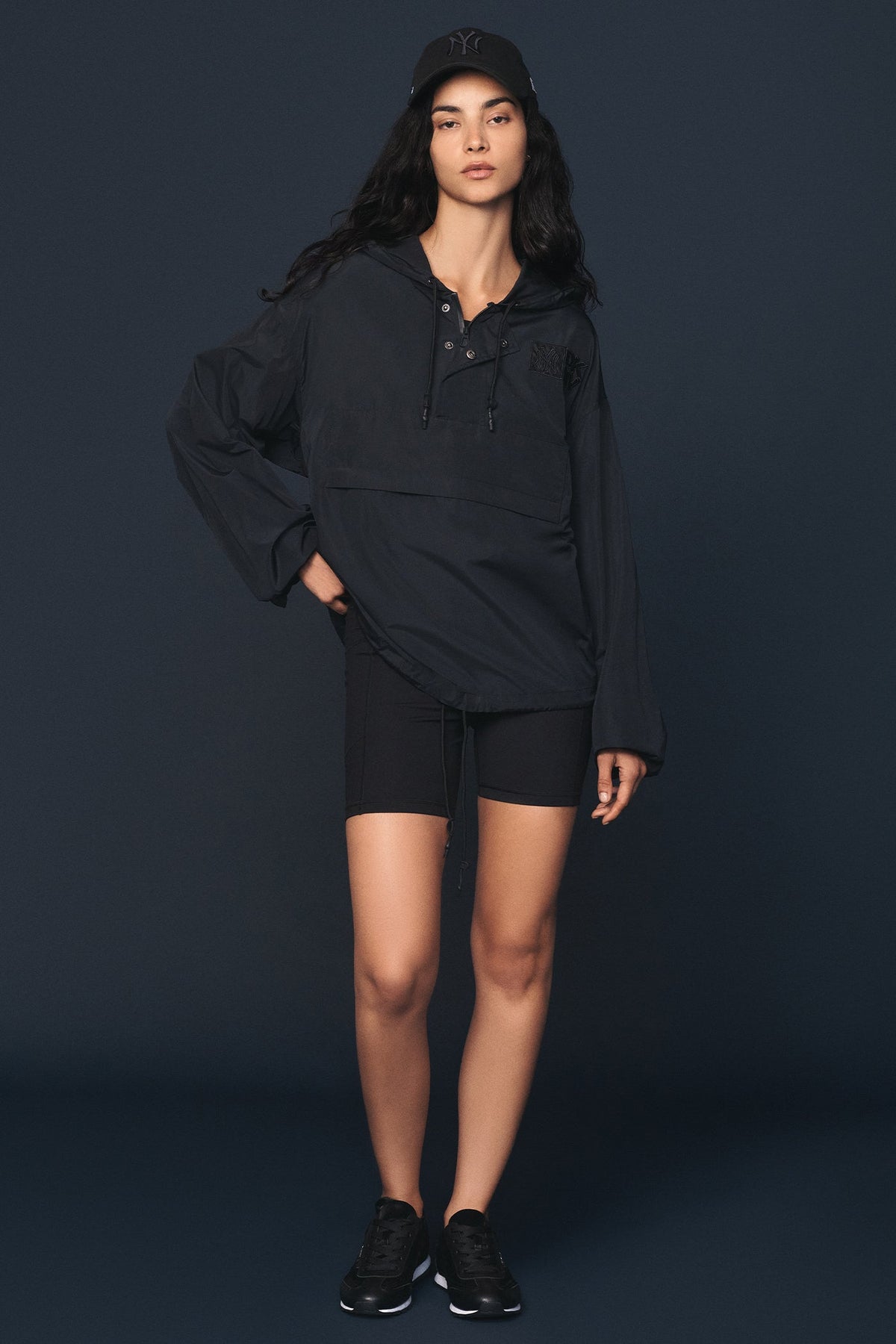 Black DKNY DKNY X YANKEES HALF-ZIP JACKET