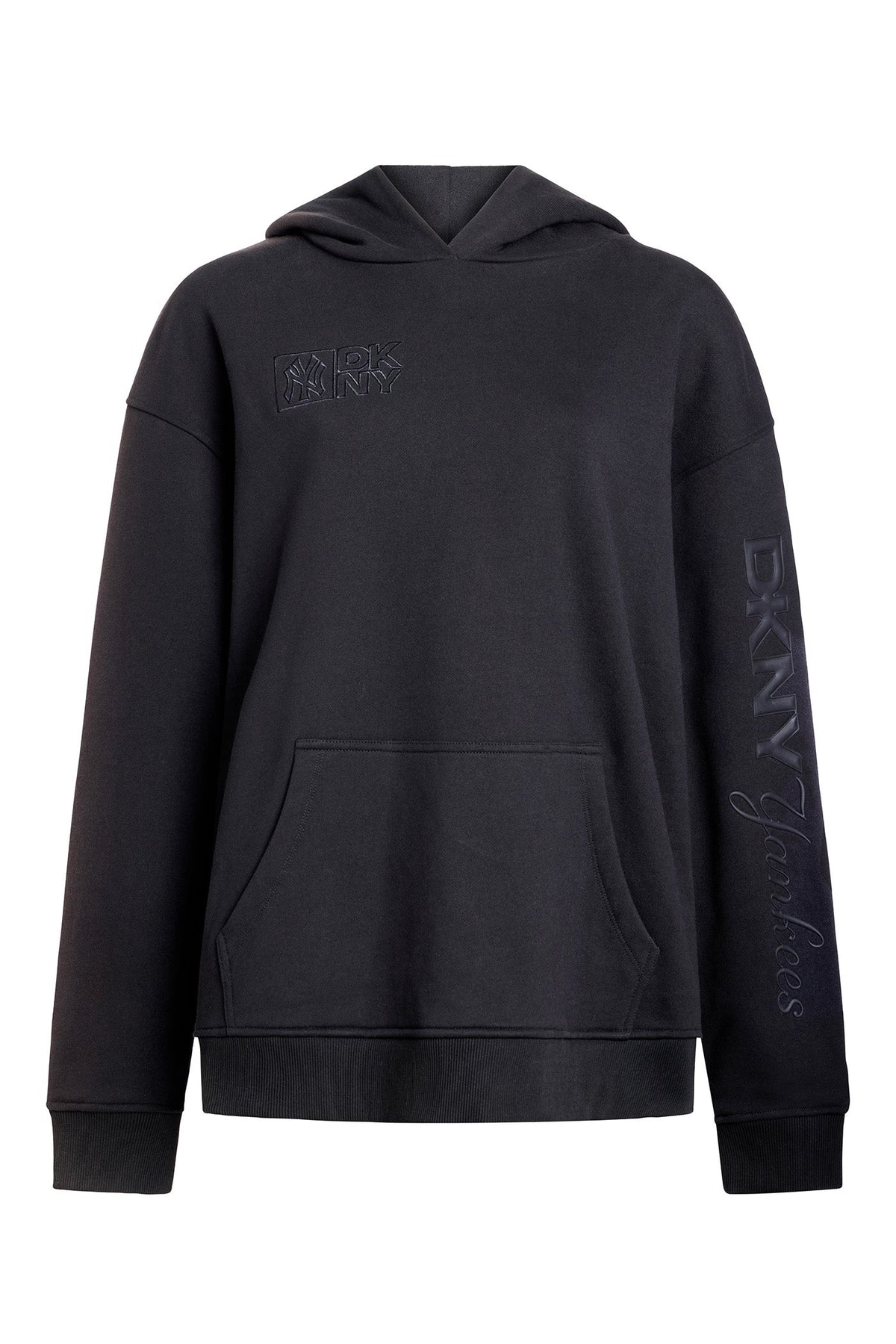 Black DKNY DKNY X YANKEES EMBELLISHED HOODIE