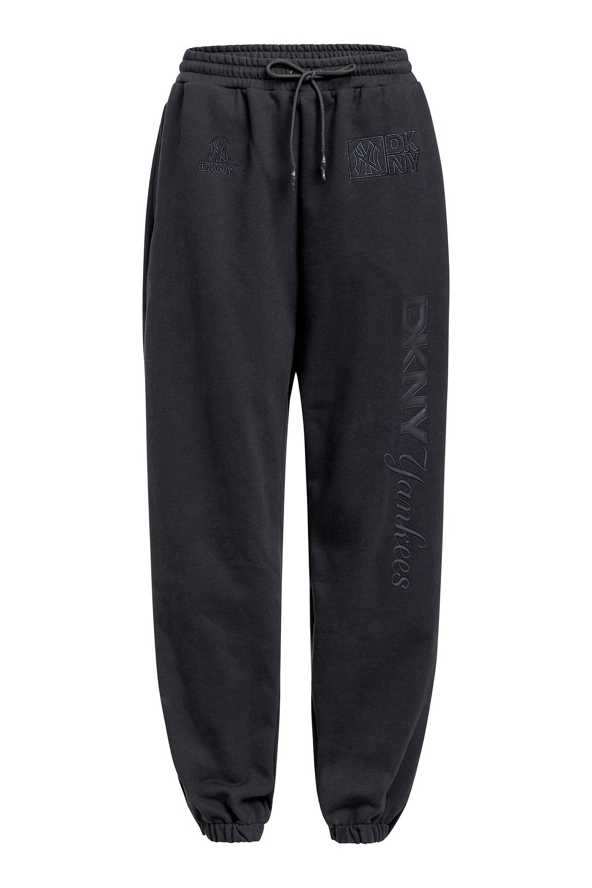 Black DKNY DKNY X YANKEES EMBELLISHED TRACK PANT