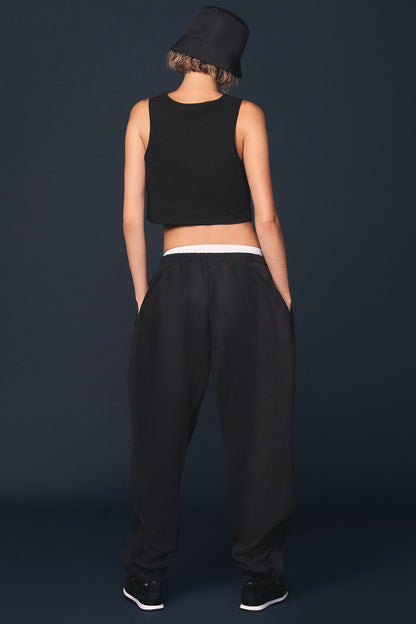 Black DKNY DKNY X YANKEES EMBELLISHED TRACK PANT