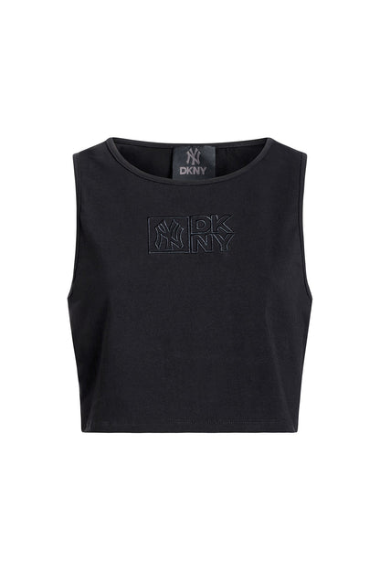 Black DKNY DKNY X YANKEES CROPPED TANK
