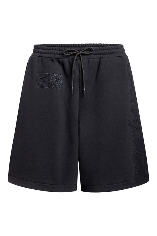 Black DKNY DKNY X YANKEES EMBROIDERED SHORT
