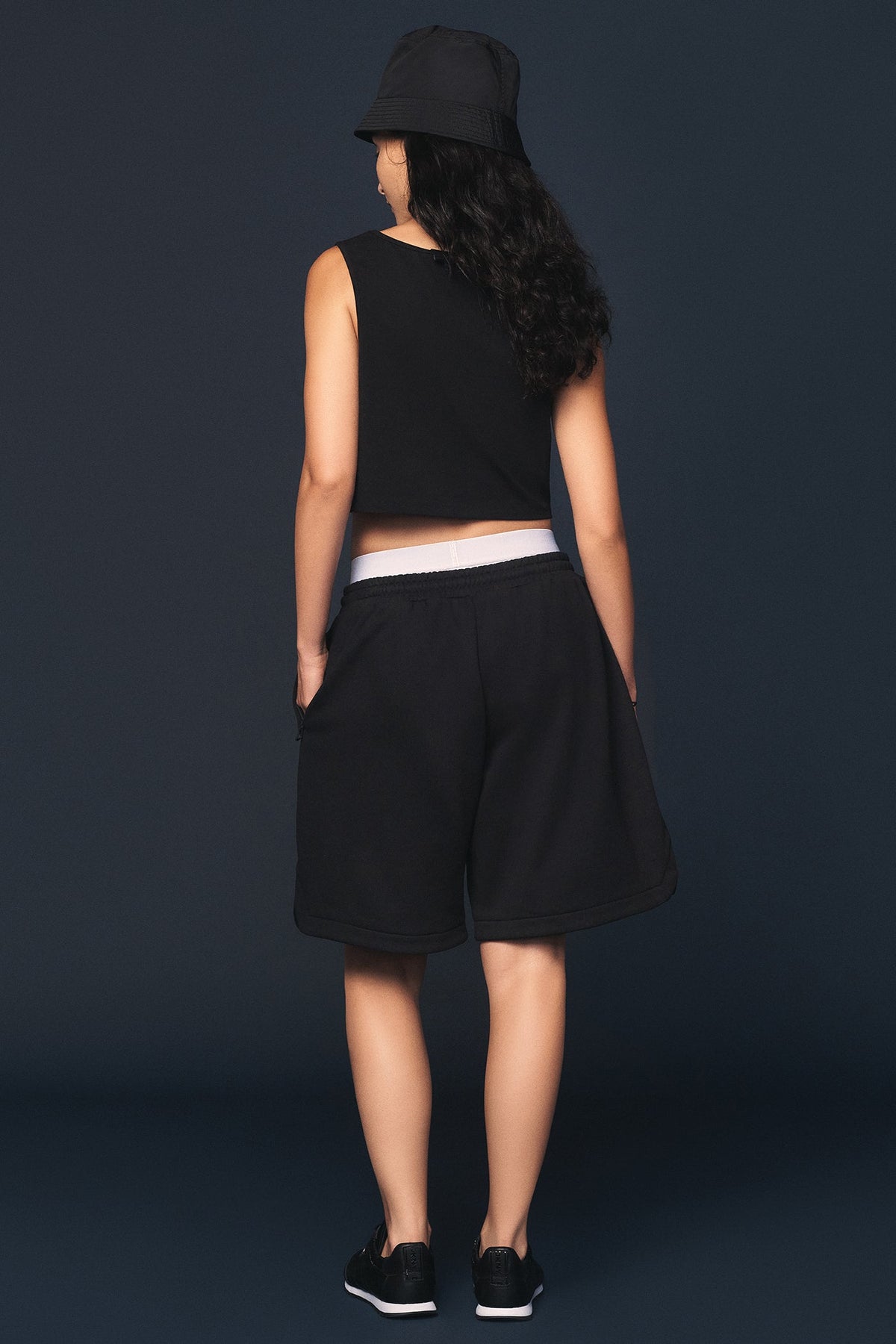 Black DKNY DKNY X YANKEES EMBROIDERED SHORT