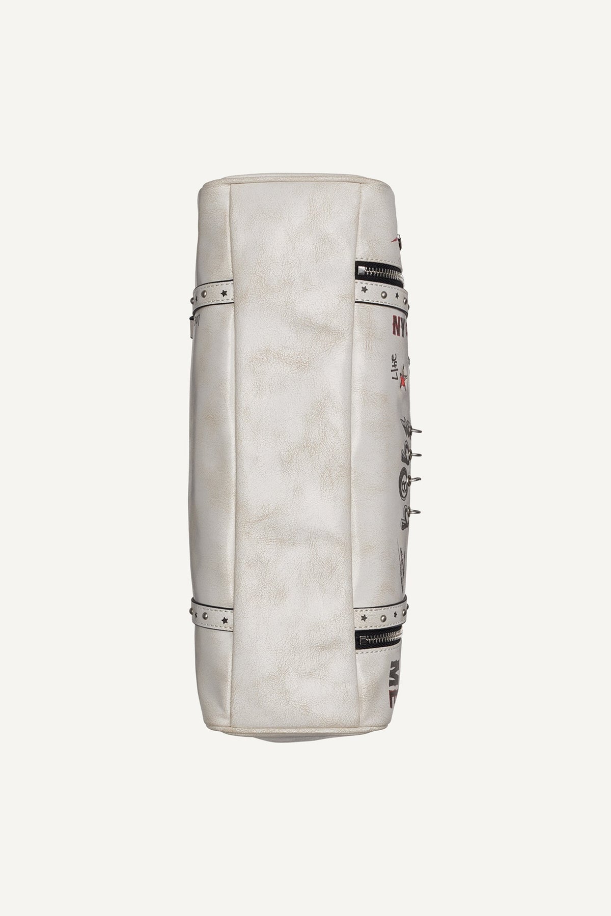 Marshmallow DKNY SKYE MEDIUM GRAFFITI SATCHEL