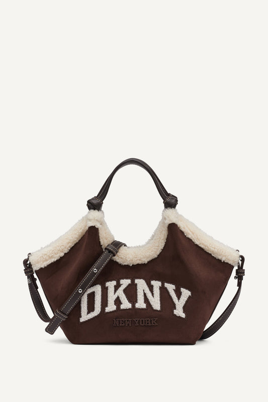 Coffee Bean DKNY PAULA SMALL COMMUTER LOGO TOTE