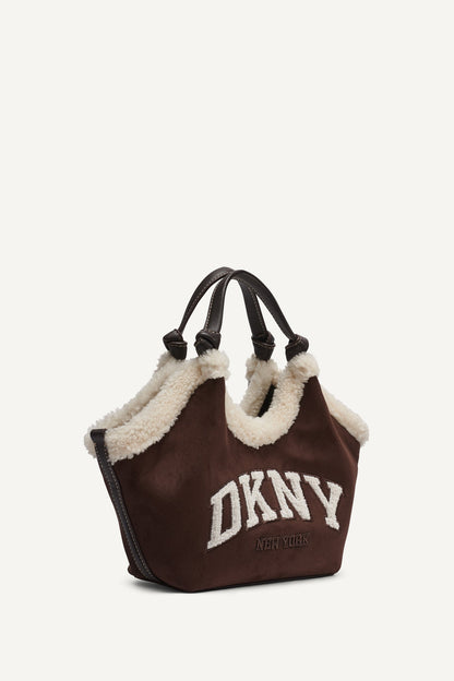 Coffee Bean DKNY PAULA SMALL COMMUTER LOGO TOTE