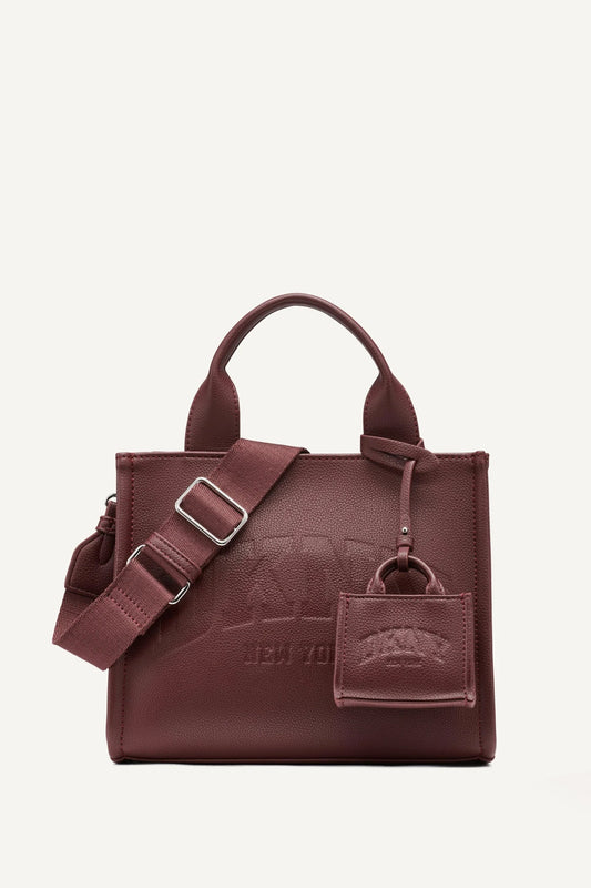 BLACK/GOLD DKNY HADLEE SMALL LOGO TOTE