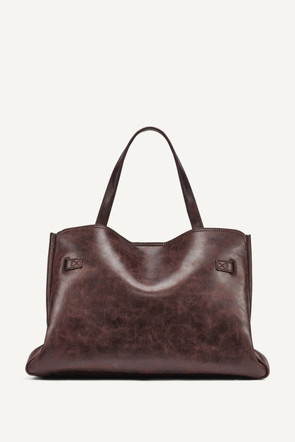 Coffee Bean DKNY BRYAR LARGE FLAP SATCHEL