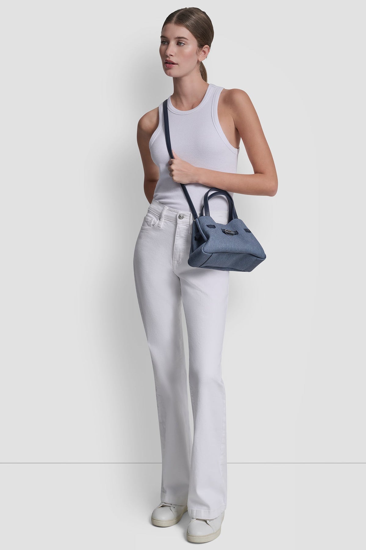 Denim DKNY BRYAR DENIM SMALL SATCHEL