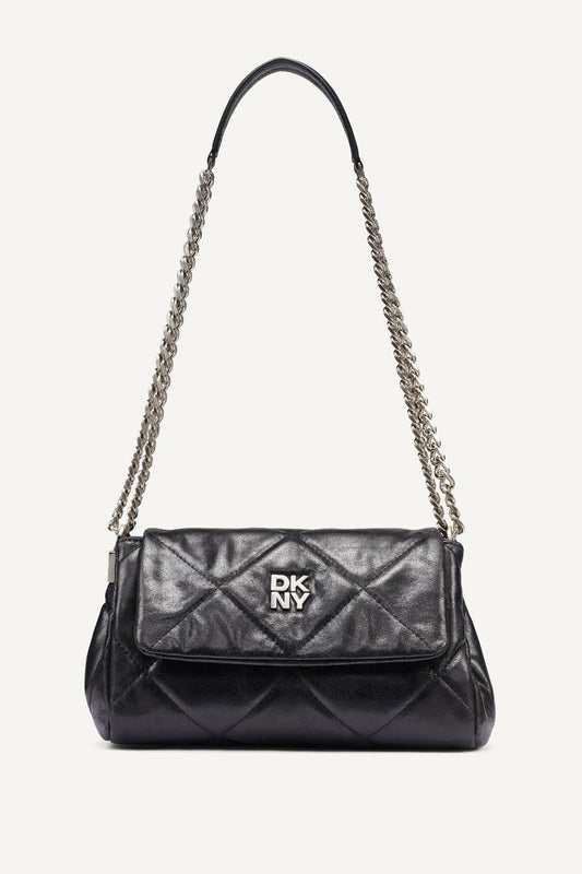 Coffee Bean DKNY SOHO SMALL FLAP CROSSBODY BAG