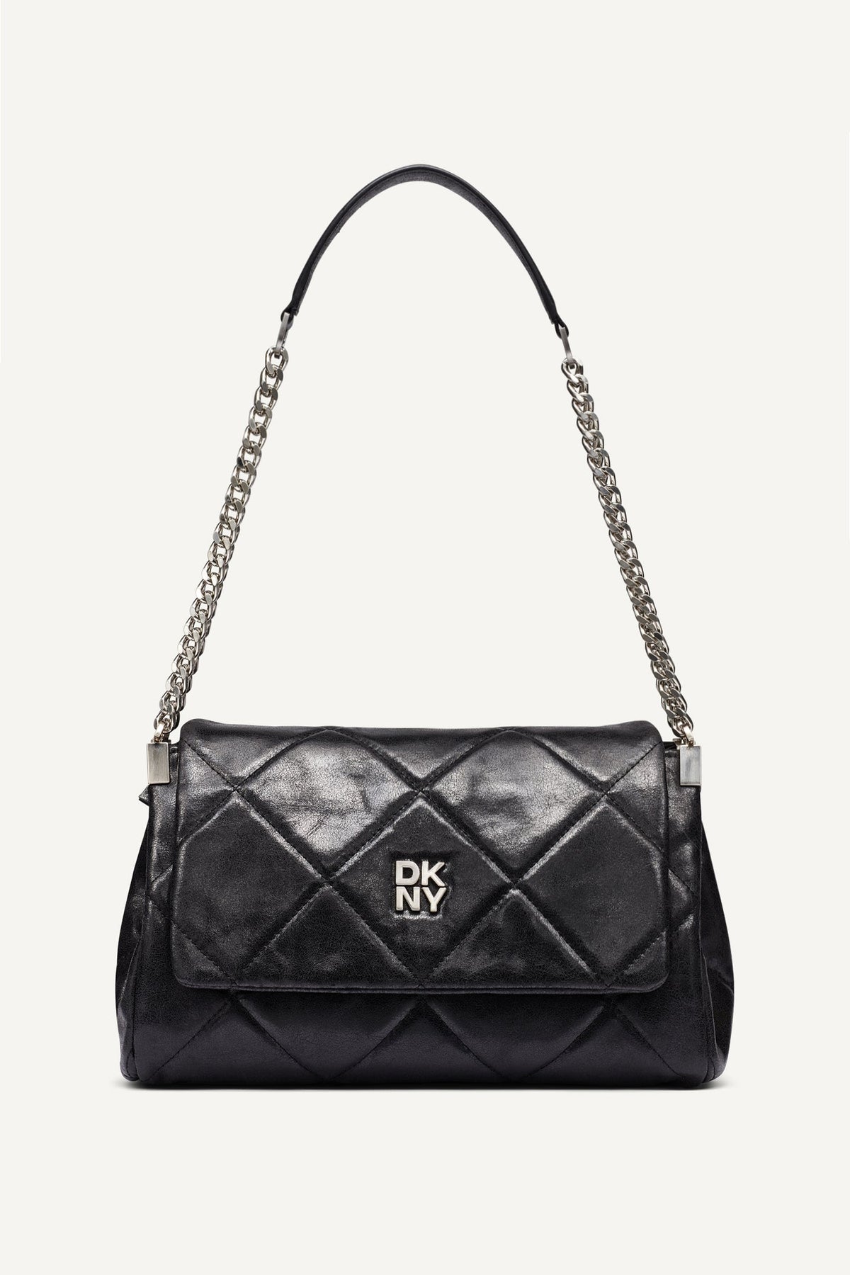Black/Silver DKNY SOHO MEDIUM SHOULDER BAG