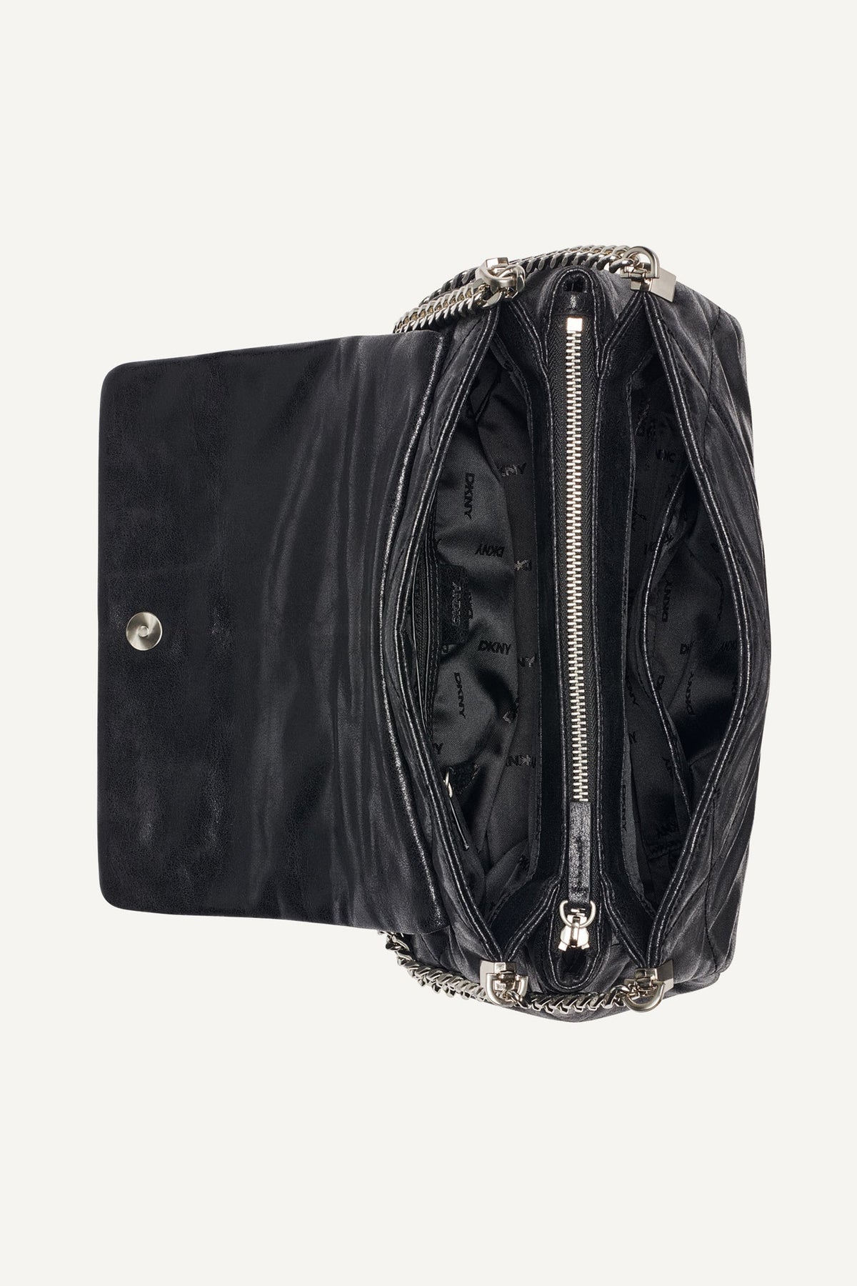 Black/Silver DKNY SOHO MEDIUM SHOULDER BAG