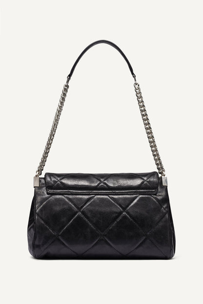 Black/Silver DKNY SOHO MEDIUM SHOULDER BAG