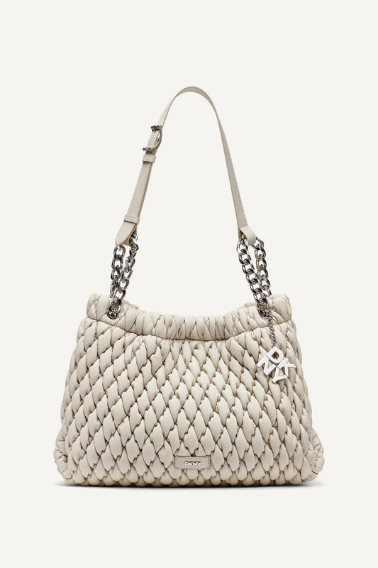 Black / Gold DKNY RAYA SHOULDER BAG
