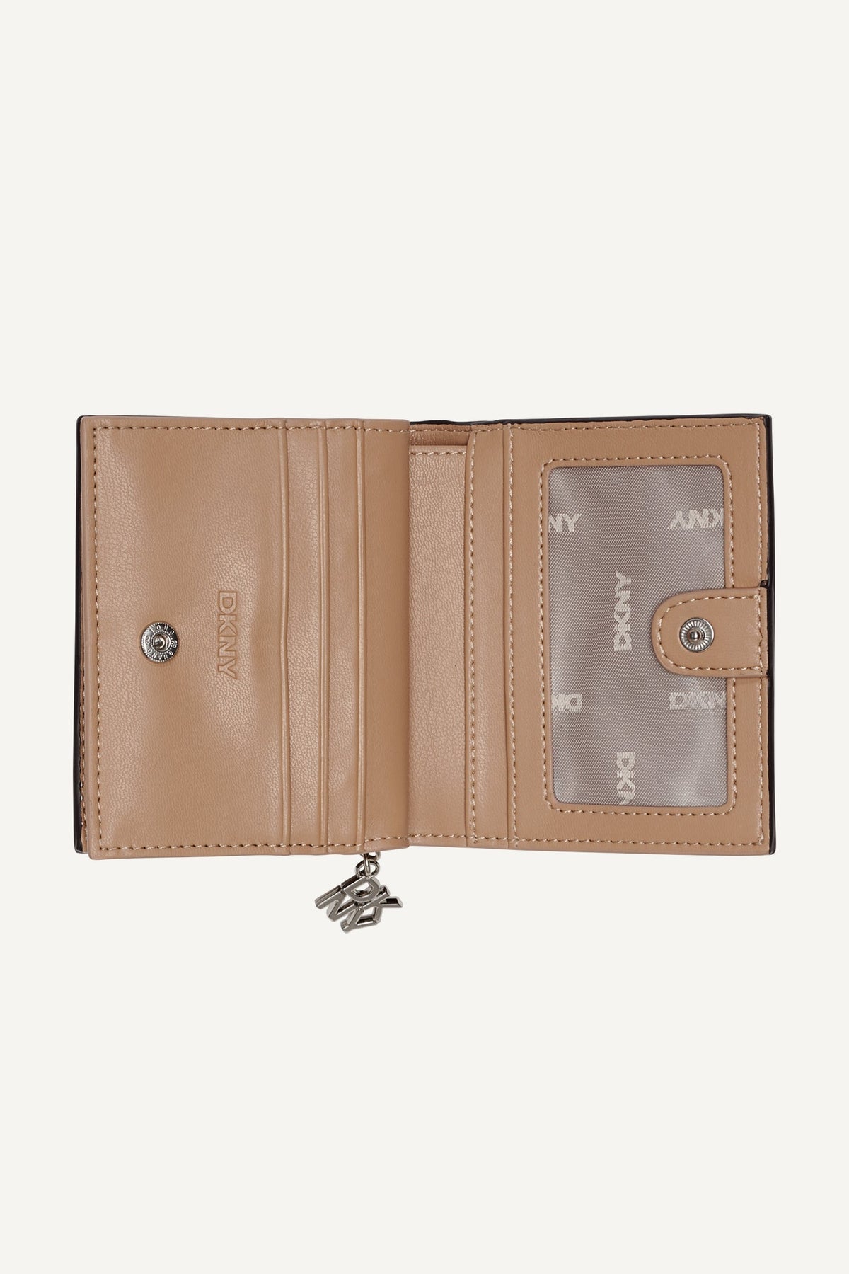 Black/Silver DKNY SARAH BIFOLD ZIP WALLET