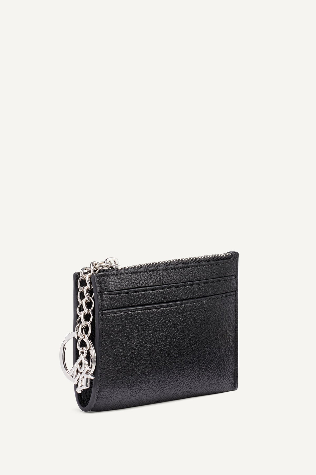 Marshmallow DKNY SARAH TOP ZIP CARD HOLDER
