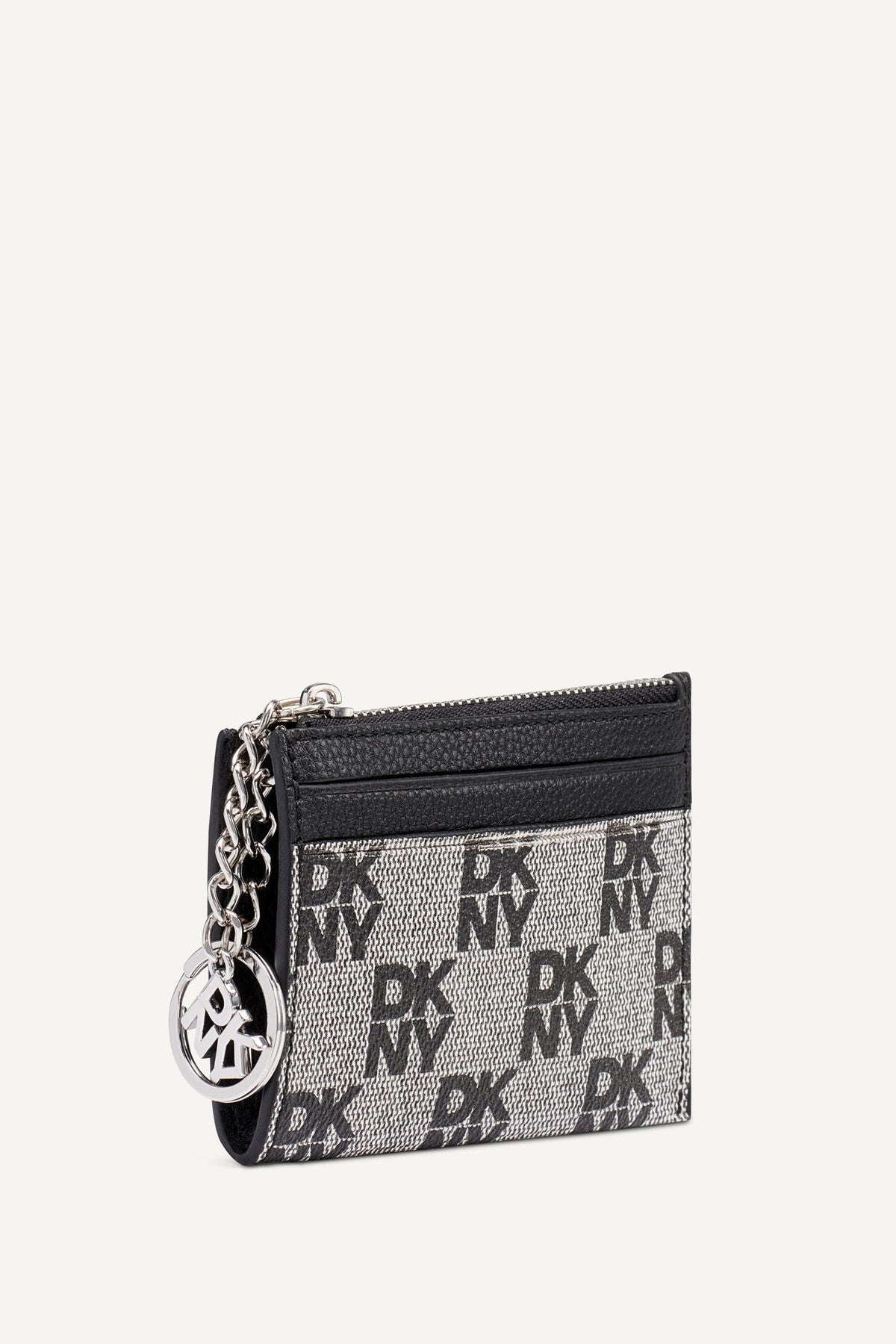 Chino/Cappuccino DKNY SARAH TOP ZIP CARD HOLDER