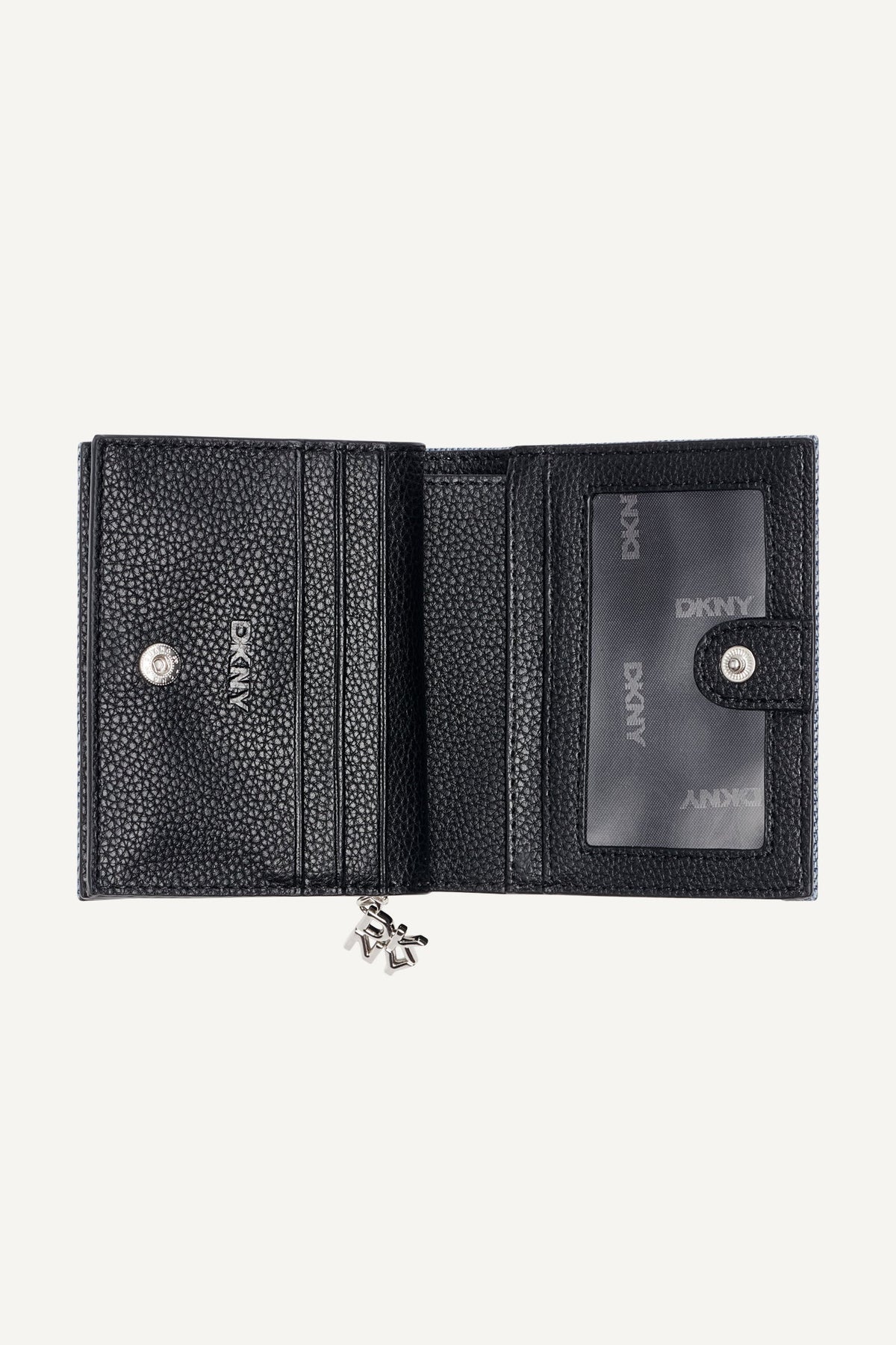 Denim/Black DKNY SARAH BIFOLD ZIP WALLET